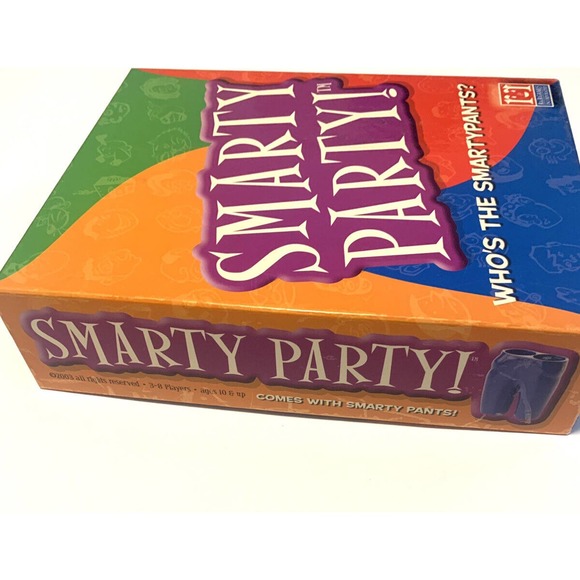 SMARTY PARTY Fun Family Trivia Questions Game SmartyPants Ages 10+ Preowned 2003 - Picture 3 of 12